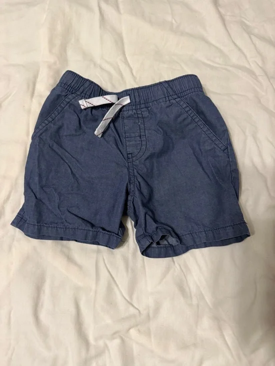 Three-Pack Pull-On Shorts - Navy, Chambray, Mustard - Picture 5 of 9